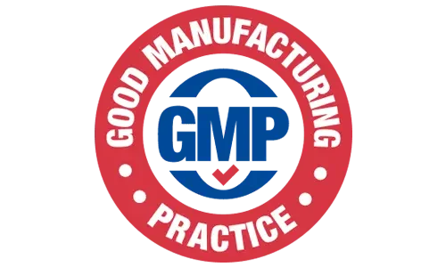 GMP certified manufacturing badge